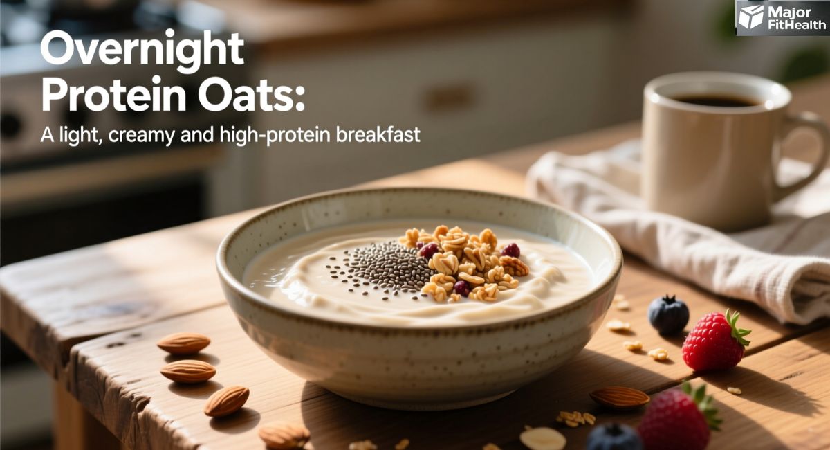 Overnight Protein Oats: A light, creamy and high-protein breakfast